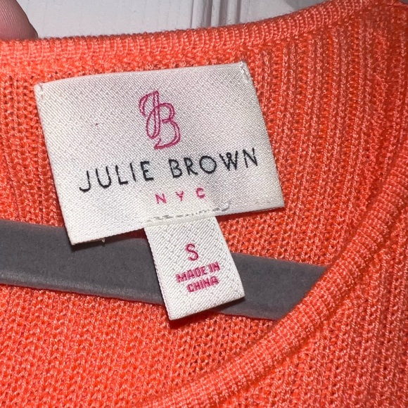 Julie Brown NYC Pink & Orange Aztec Tone on Tone Print Dress Size Small EUC - Picture 4 of 6